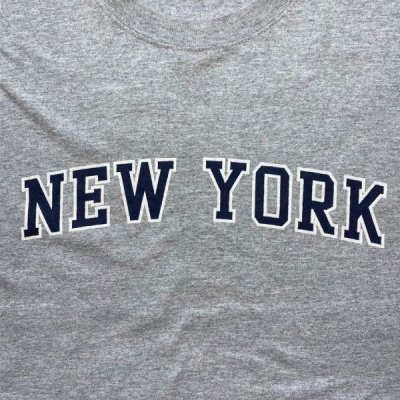 画像1: 「MV SPORT(エムブイ スポーツ)」NEW YORK ニューヨーク 杢グレー アーチ プリント Tシャツ