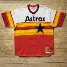 画像1: 「Mitchell&Ness(ミッチェル&ネス)」Astoros ヒューストンアストロズ ノーランライアン 34 USA製 MLB ジャージ Tシャツ (1)