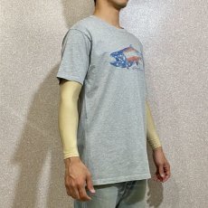 画像11: 「Eddie Bauer(エディーバウアー)」星条旗 シャケプリント 杢グレー Tシャツ (11)