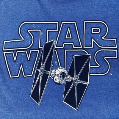 画像1: 「STAR WARS(スターウォーズ)」ブルー 杢調 タイ・ファイター プリント Tシャツ