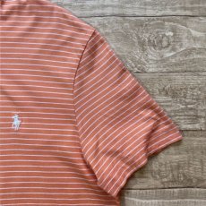 画像4: 「POLO RALPH LAUREN(ポロ ラルフローレン)」ポニー刺繍 オレンジボーダー 定番 半袖ポロシャツ (4)