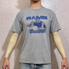 画像12: 「JERZEES(ジャージーズ)」ロサンゼルス・ラムズ プリント 90s 杢グレー NFL Tシャツ (12)