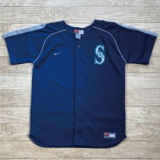 画像1: 「NIKE(ナイキ)」MLB シアトル・マリナーズ ラグランスリーブ ベースボールシャツ (1)