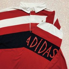 画像9: 「adidas(アディダス)」銀タグ 80s 袖プリント ボーダー ラガーシャツ (9)