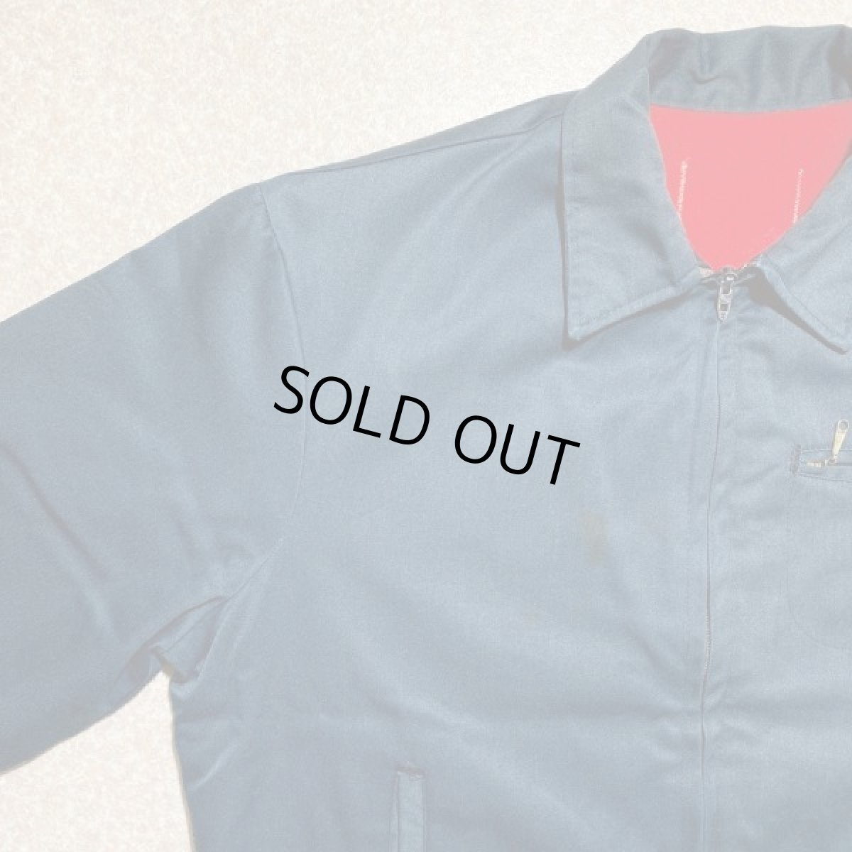 画像2: 「NO BRAND(ノーブランド)」ネイビー TALONジップ 70s ワークジャケット (2)