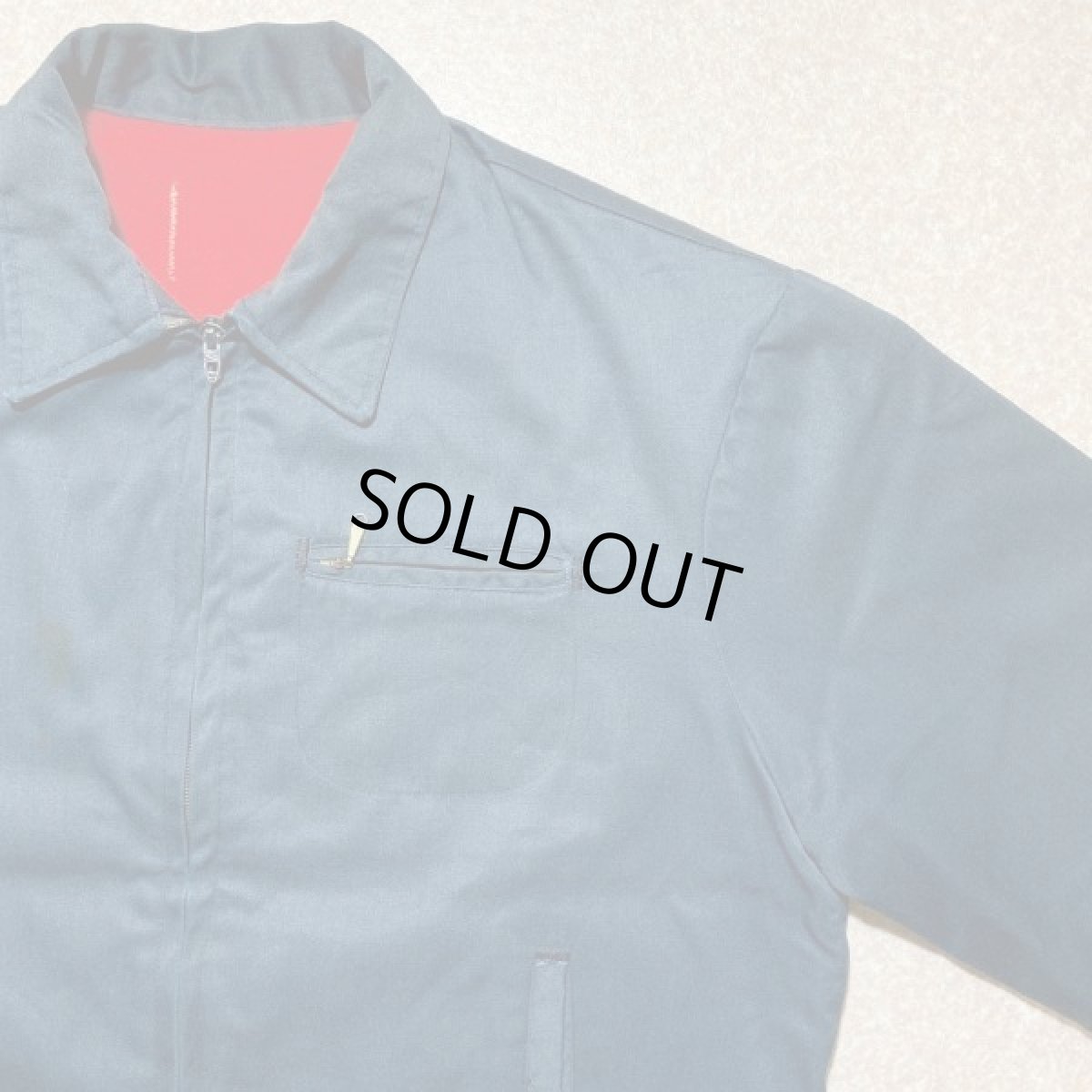 画像4: 「NO BRAND(ノーブランド)」ネイビー TALONジップ 70s ワークジャケット (4)