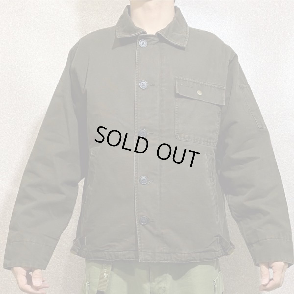 画像16: 「GAP(ギャップ)」ダークブラウン 中綿キルト ダック生地 フィールドジャケット (16)