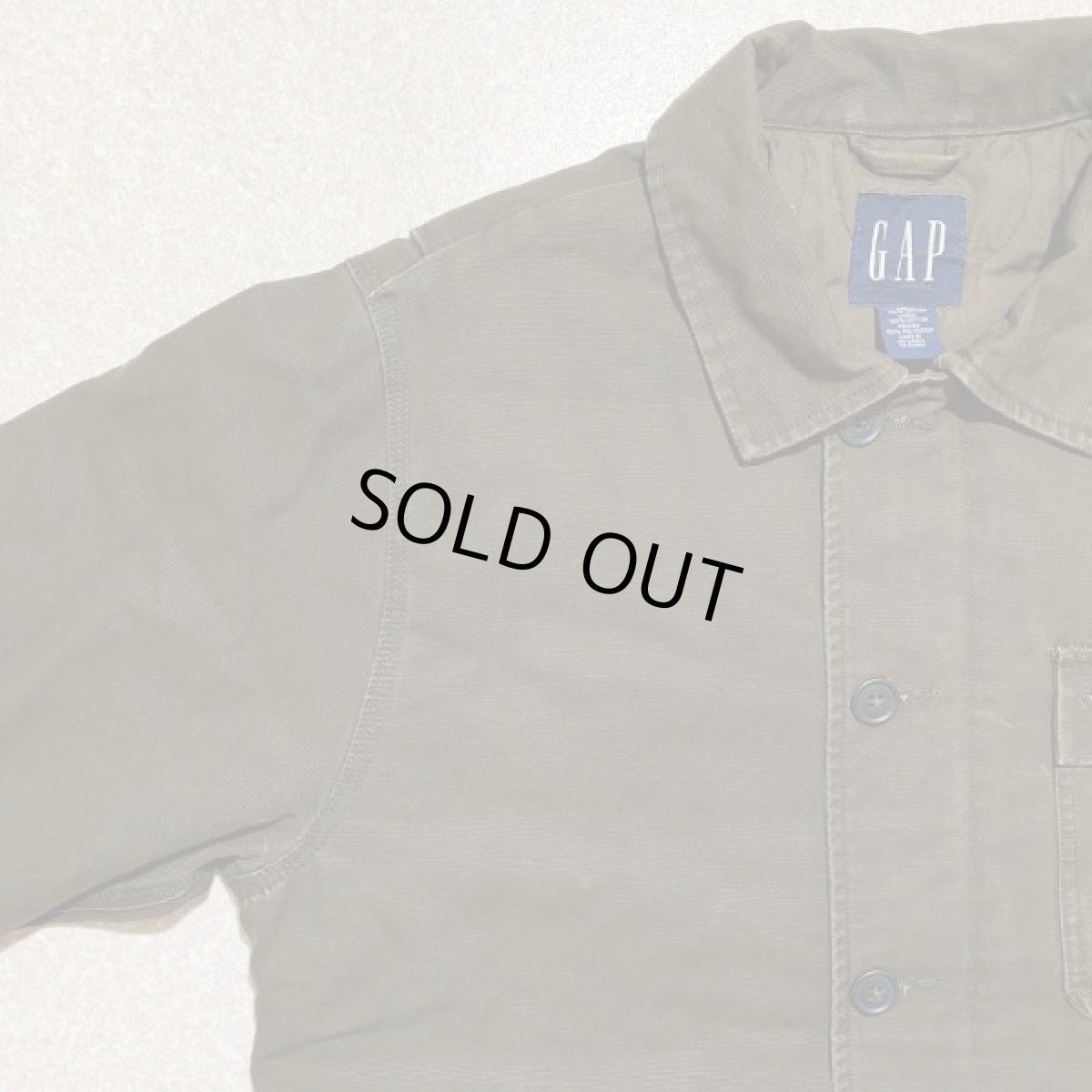 画像2: 「GAP(ギャップ)」ダークブラウン 中綿キルト ダック生地 フィールドジャケット (2)