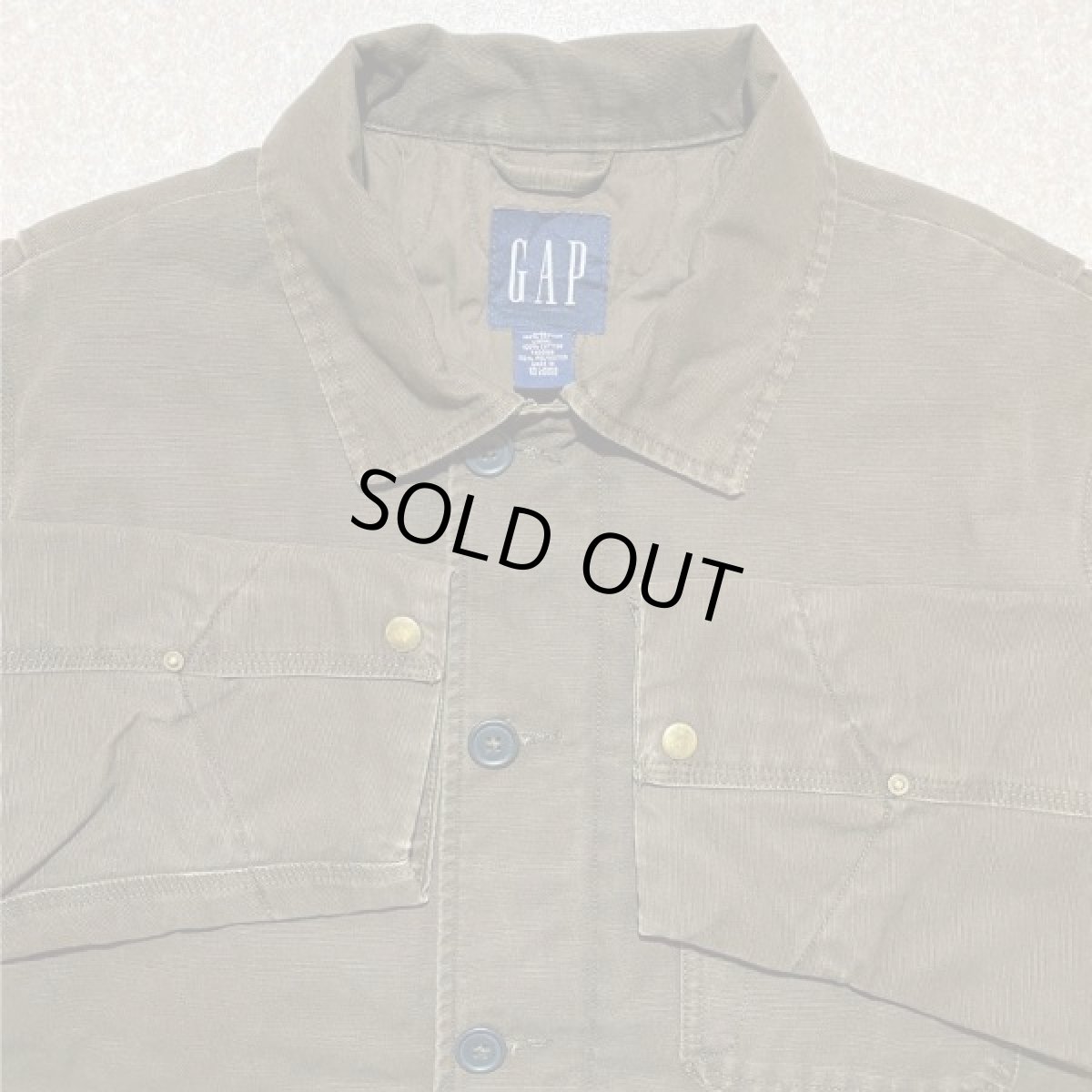 画像3: 「GAP(ギャップ)」ダークブラウン 中綿キルト ダック生地 フィールドジャケット (3)