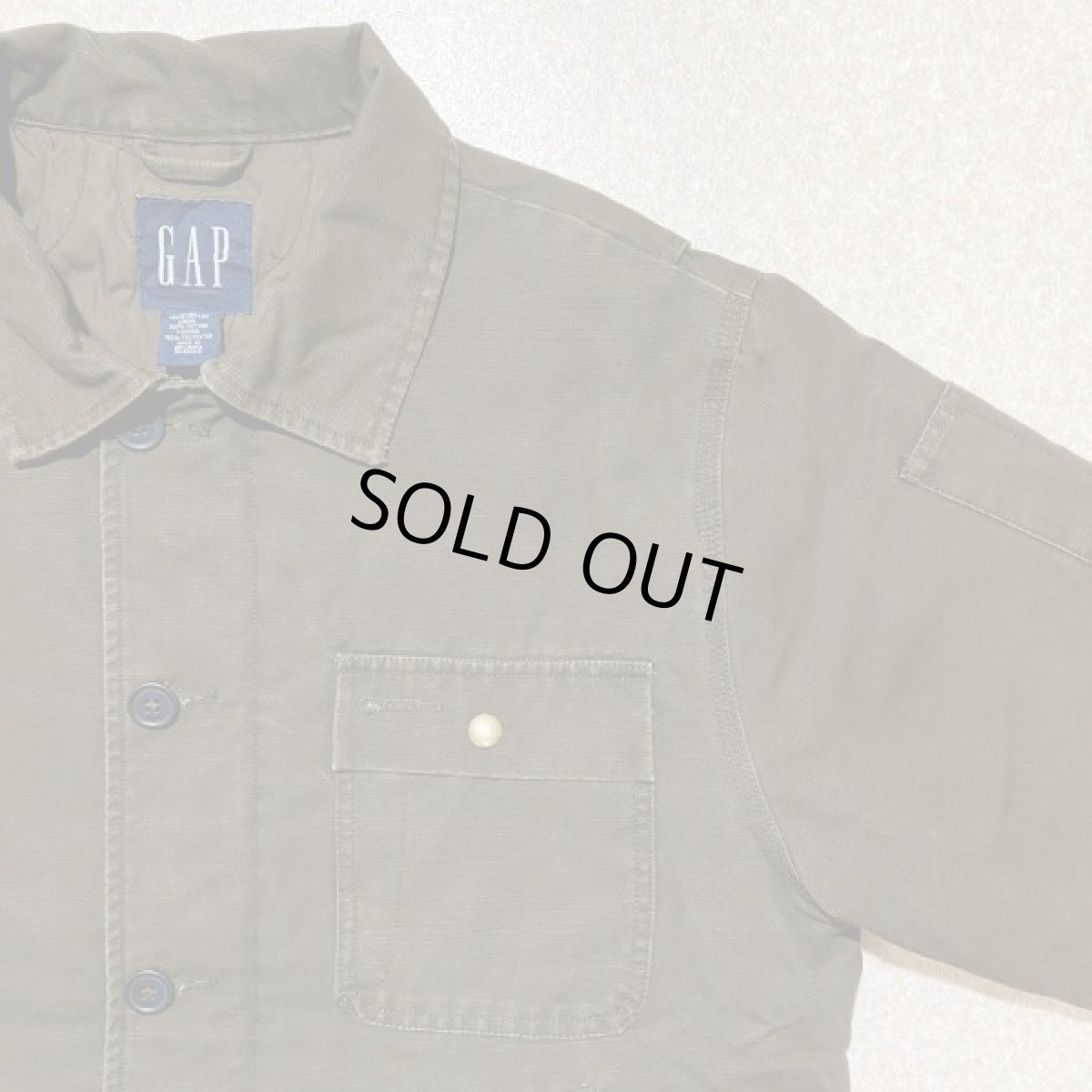 画像4: 「GAP(ギャップ)」ダークブラウン 中綿キルト ダック生地 フィールドジャケット (4)