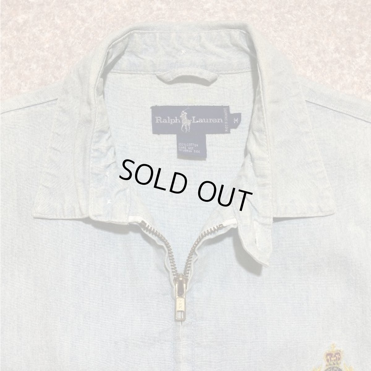 画像5: 「RALPH LAUREN(ラルフローレン)」クレスト刺繍 90s シャンブレー デニム スウィングトップ ブルゾン (5)