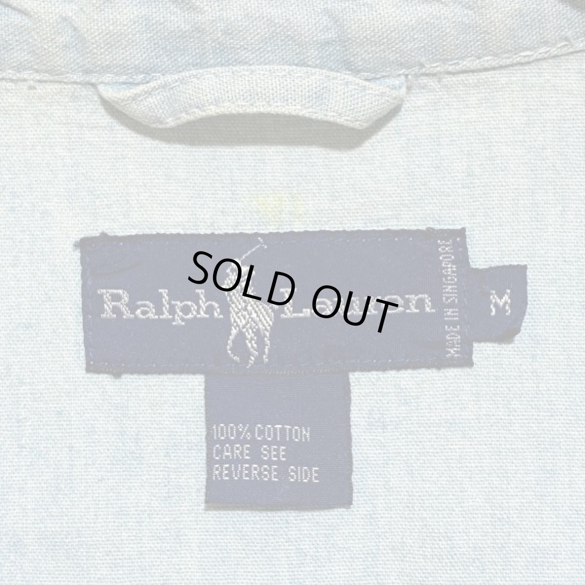 画像9: 「RALPH LAUREN(ラルフローレン)」クレスト刺繍 90s シャンブレー デニム スウィングトップ ブルゾン (9)