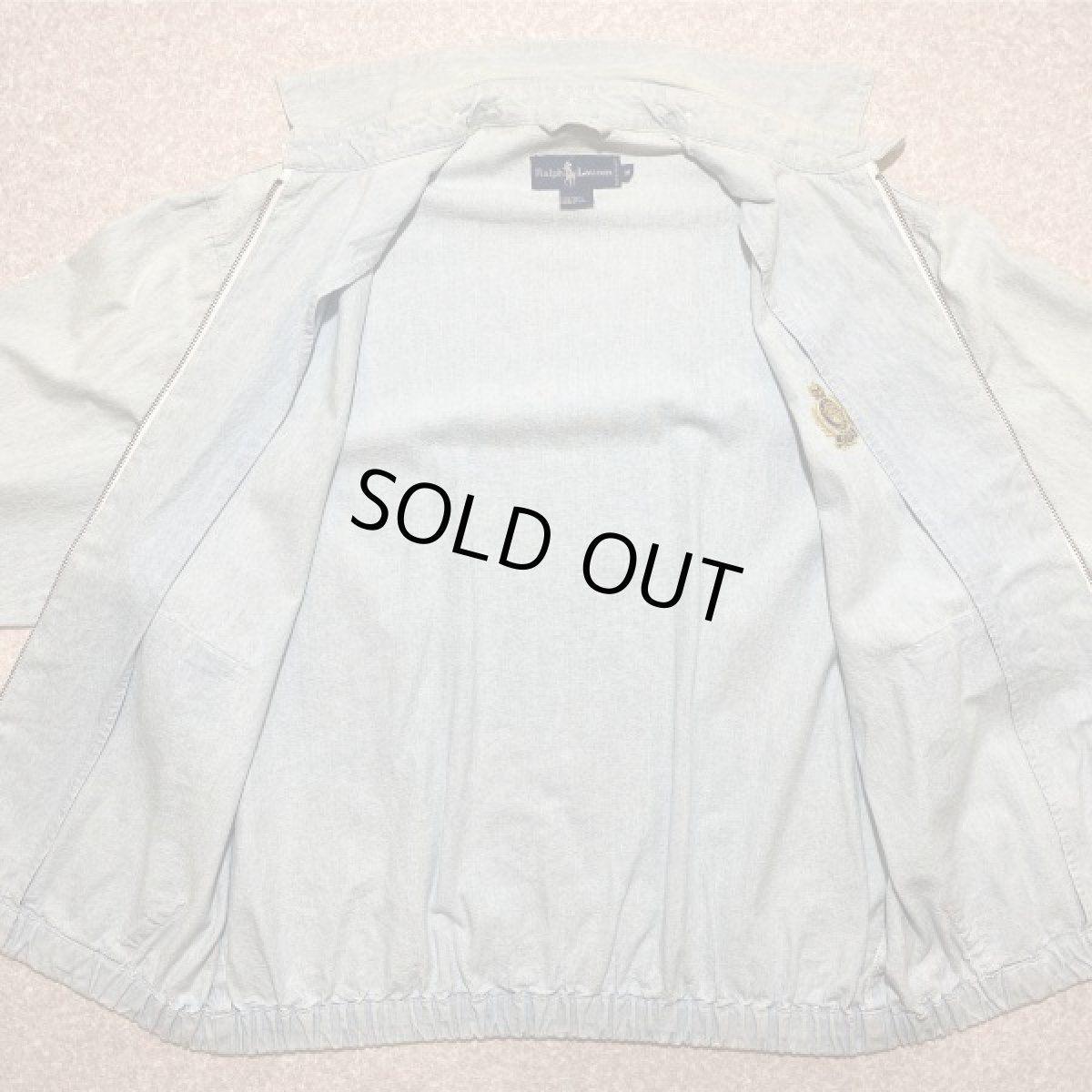 画像14: 「RALPH LAUREN(ラルフローレン)」クレスト刺繍 90s シャンブレー デニム スウィングトップ ブルゾン (14)