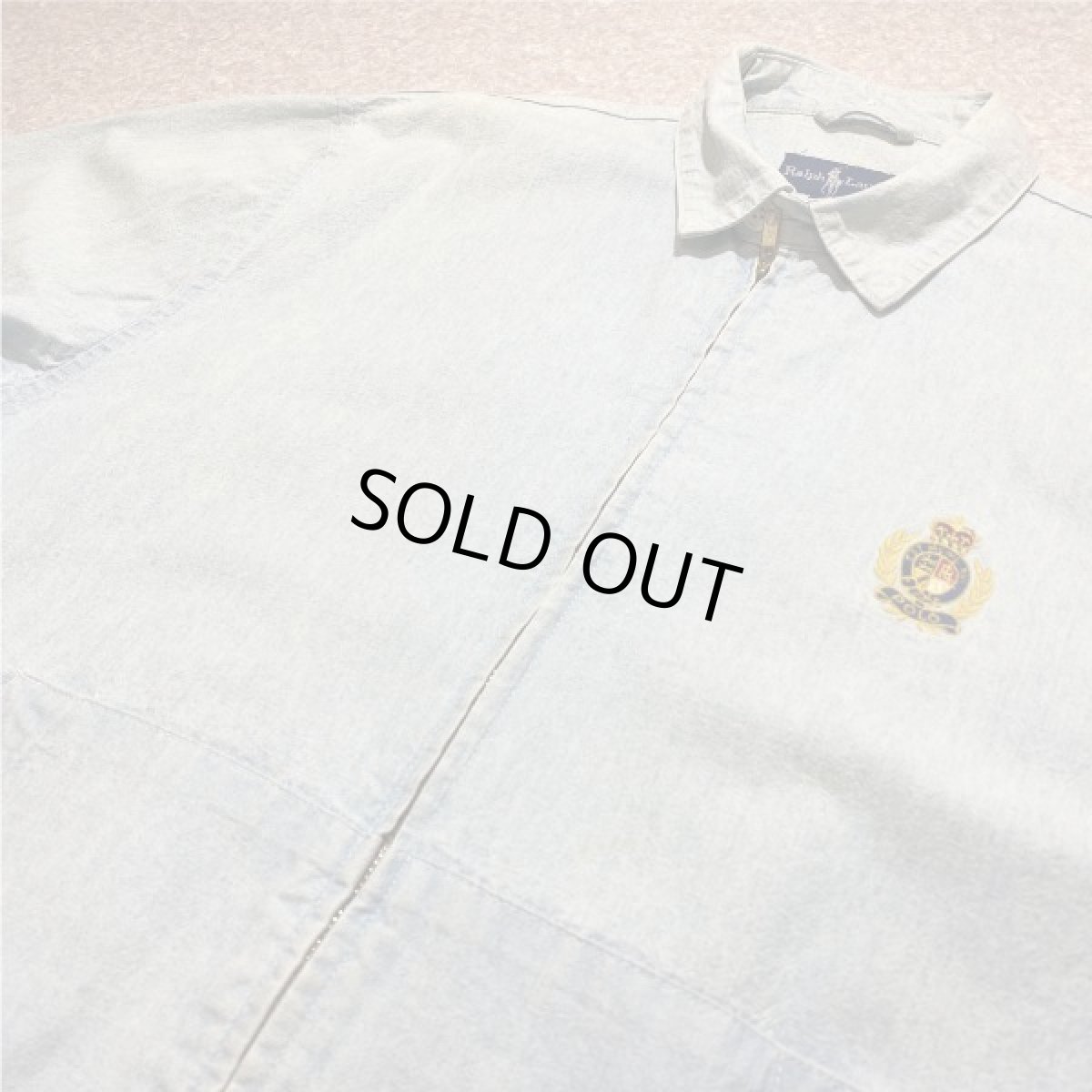 画像15: 「RALPH LAUREN(ラルフローレン)」クレスト刺繍 90s シャンブレー デニム スウィングトップ ブルゾン (15)