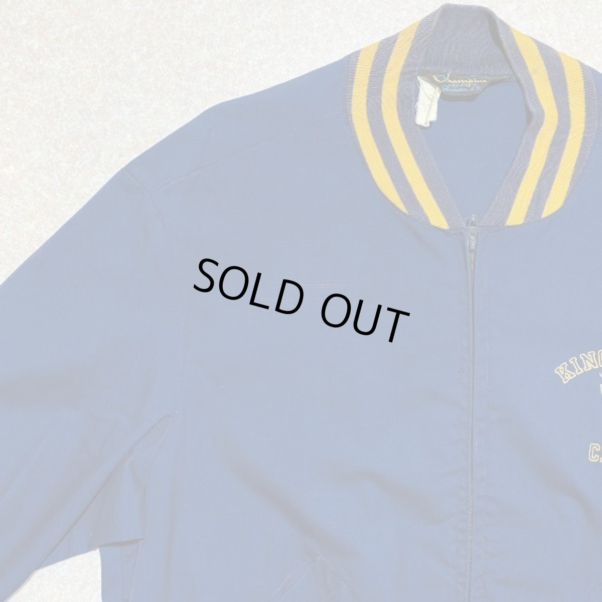 画像2: 「Champion(チャンピオン)」60s ランタグ TALONジップ ヴィンテージ KINGFISHER リブブルゾン (2)