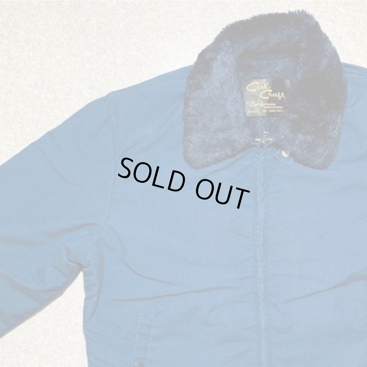 画像2: 「Cal Craft(カルクラフト)」USA製 ボアライニング 襟ボア ネイビー ドカジャン (2)