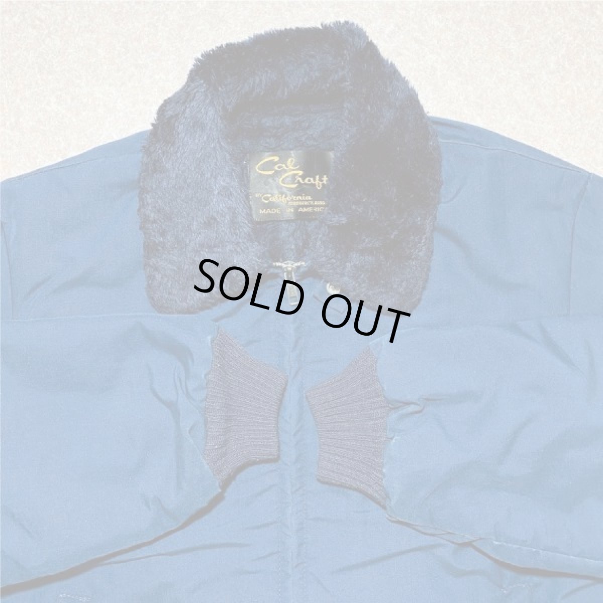 画像3: 「Cal Craft(カルクラフト)」USA製 ボアライニング 襟ボア ネイビー ドカジャン (3)