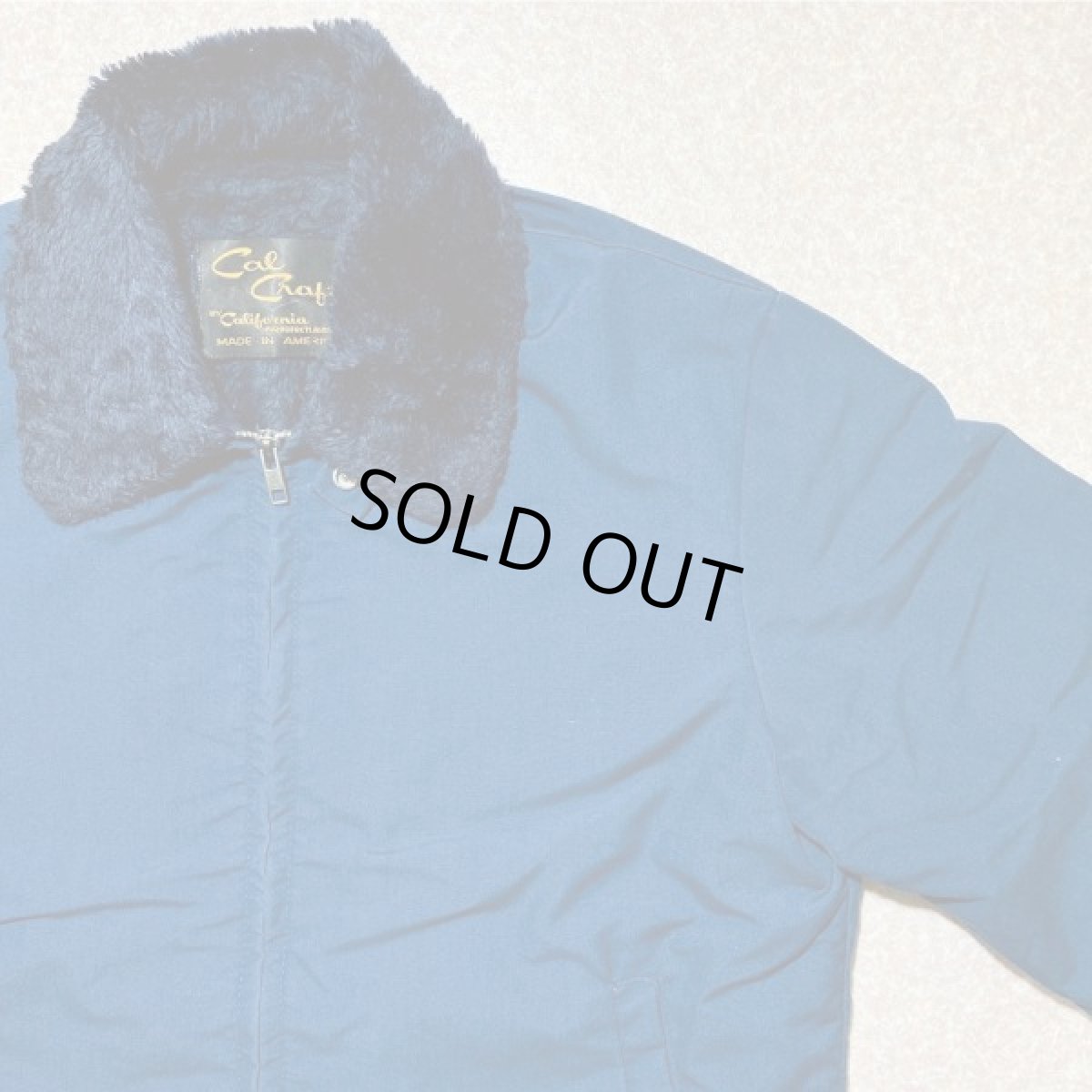 画像4: 「Cal Craft(カルクラフト)」USA製 ボアライニング 襟ボア ネイビー ドカジャン (4)