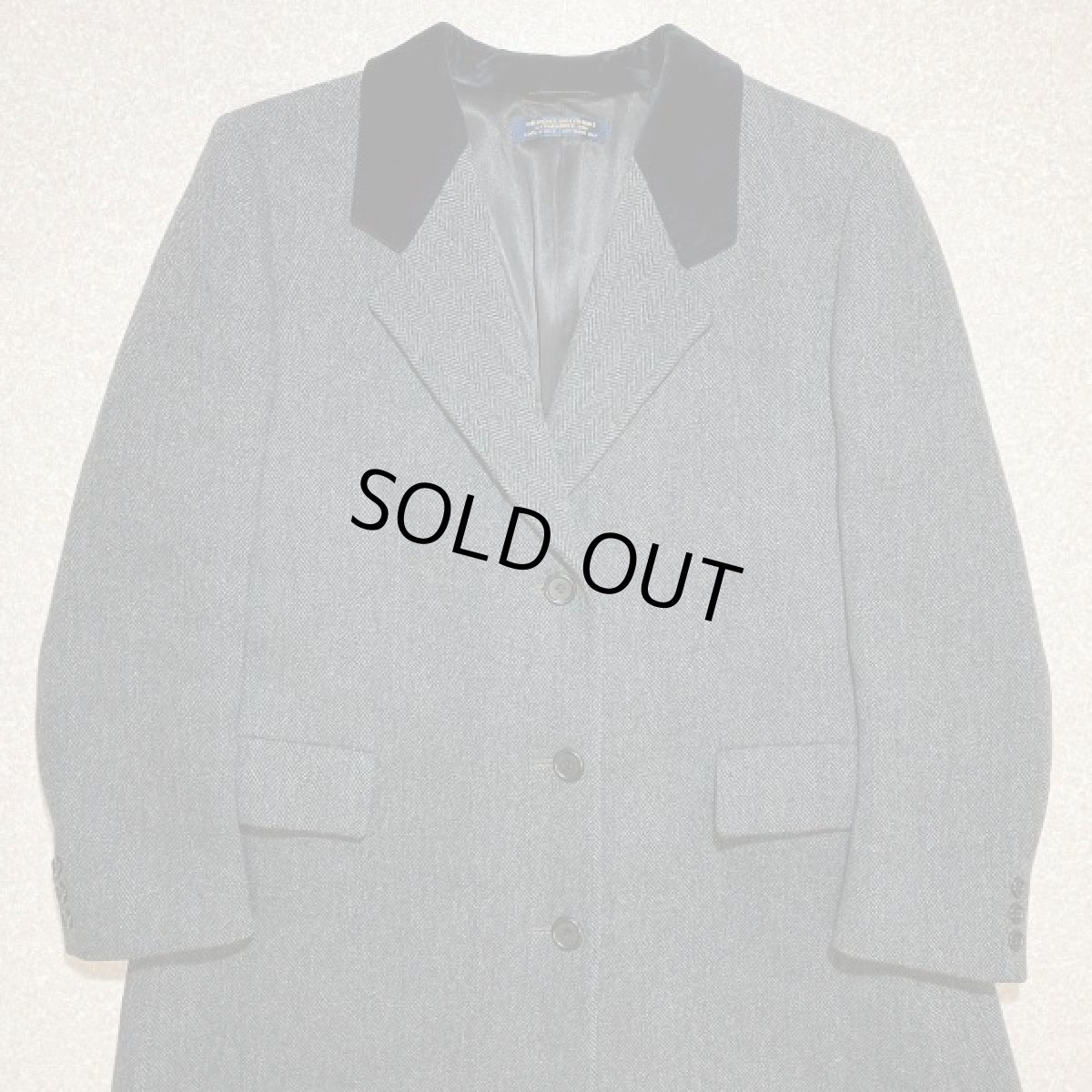 画像2: 「Brooks Brothers(ブルックスブラザーズ)」USA製 ヘリンボーン スーパーロング チェスターコート【送料無料】 (2)