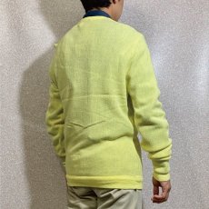 画像19: 「LACOSTE(ラコステ)」IZOD アイゾッド 70s 糸巻きタグ Mサイズ イエロー アクリルニット セーター (19)