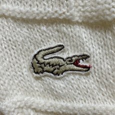 画像6: 「Lacoste(ラコステ)」クルーネック ホワイト ニット (6)