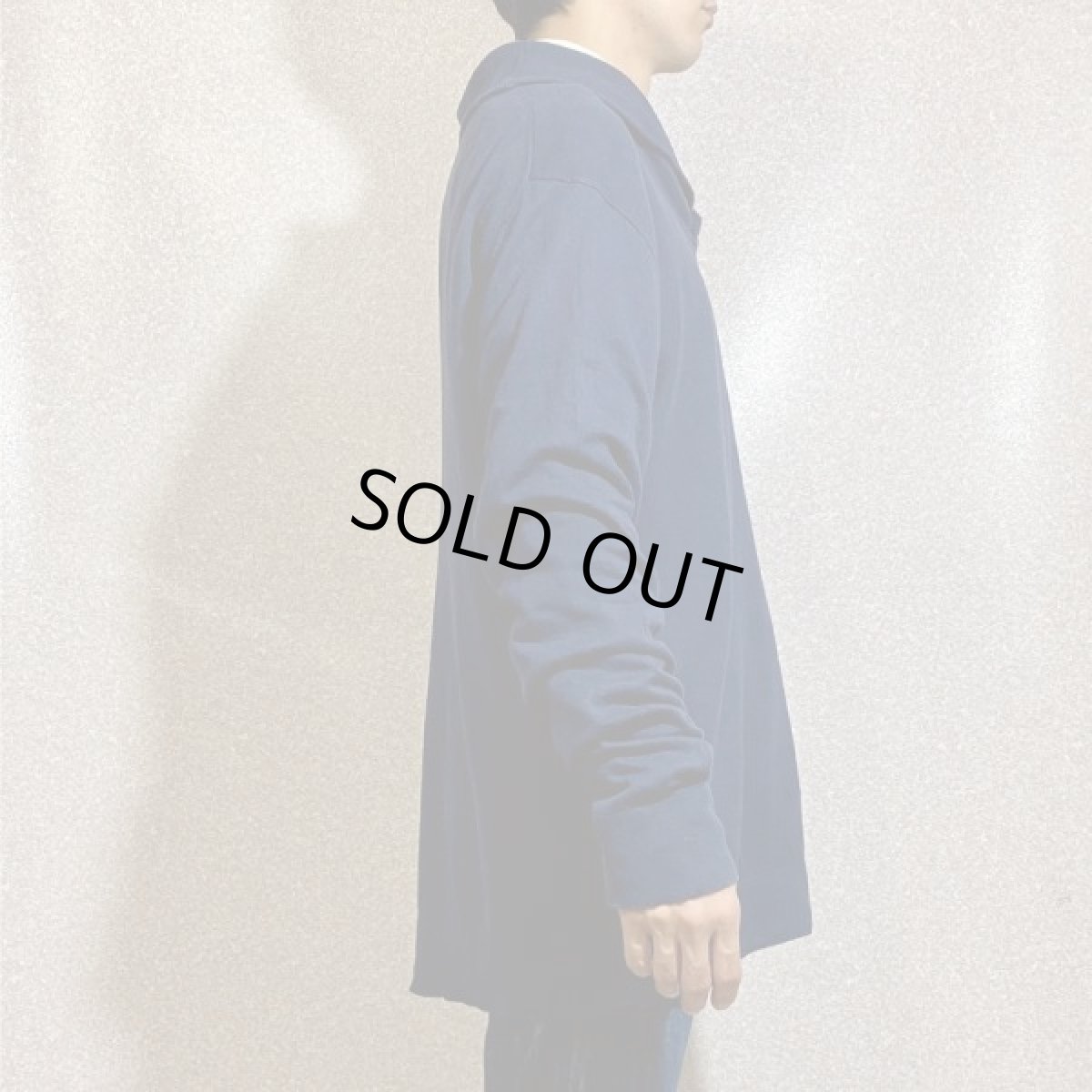 画像18: 「Tommy Hilfiger(トミーヒルフィガー)」ワンポイント XLサイズ コットンモダール ネイビー ショールカラー ハイゲージ ニット (18)