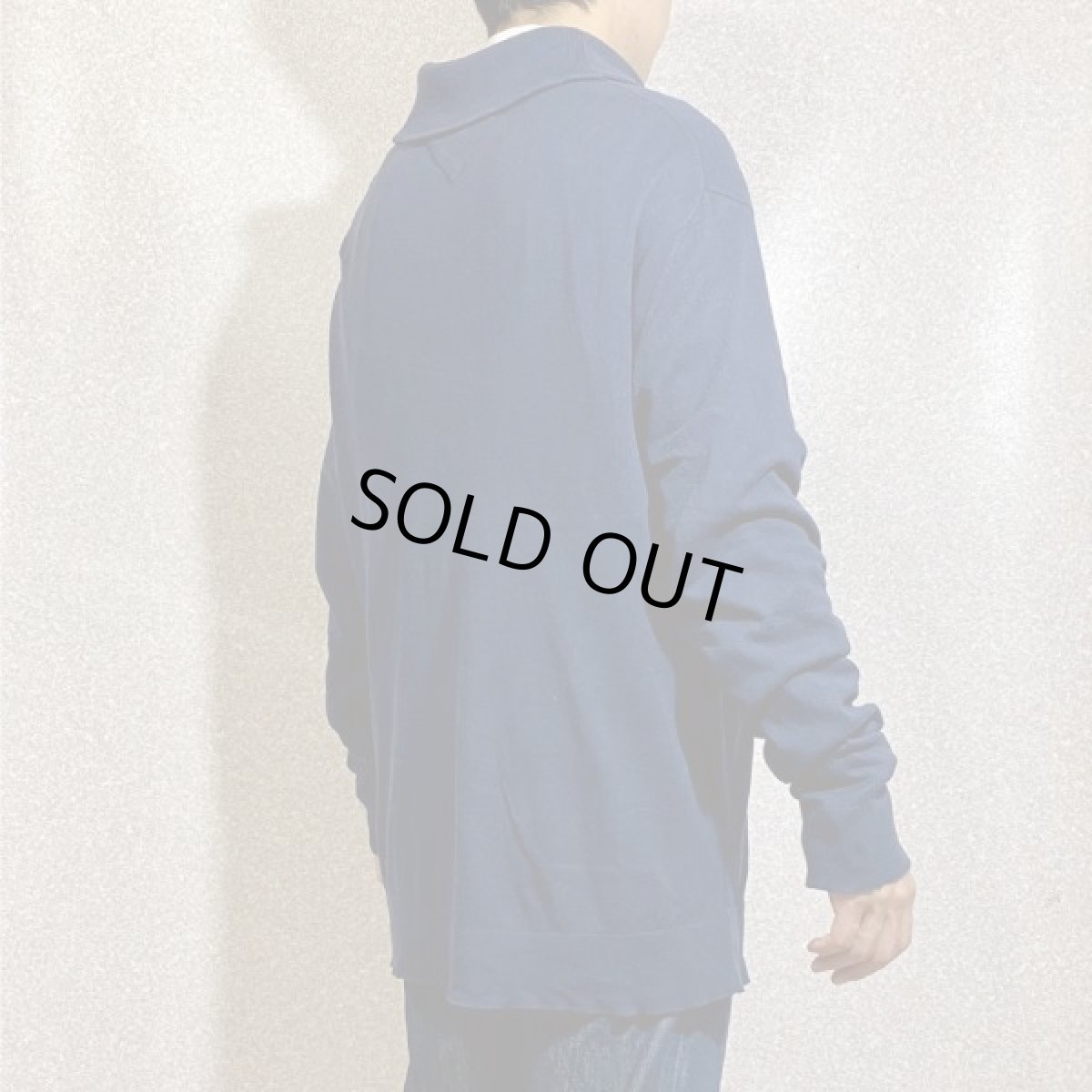 画像19: 「Tommy Hilfiger(トミーヒルフィガー)」ワンポイント XLサイズ コットンモダール ネイビー ショールカラー ハイゲージ ニット (19)