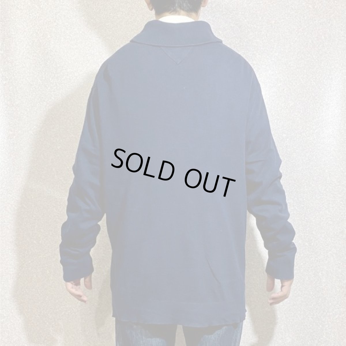 画像20: 「Tommy Hilfiger(トミーヒルフィガー)」ワンポイント XLサイズ コットンモダール ネイビー ショールカラー ハイゲージ ニット (20)