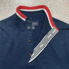 画像5: 「Brooks Brothers(ブルックスブラザーズ)」ネイビー トリコロール スタンドカラー ニット (5)