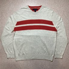 画像1: 「Tommy Hilfiger(トミーヒルフィガー)」ライン オートミール クルーネック ニット (1)