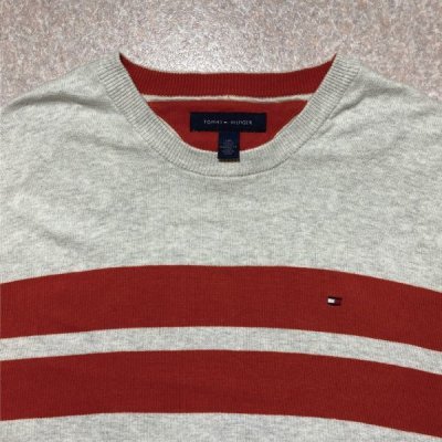 画像1: 「Tommy Hilfiger(トミーヒルフィガー)」ライン オートミール クルーネック ニット