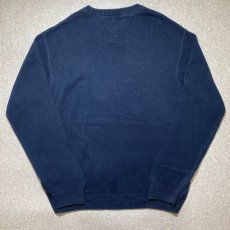 画像10: 「Tommy Hilfiger(トミーヒルフィガー)」ネイビー ローゲージ クルーネック コットンニット (10)