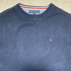 画像3: 「Tommy Hilfiger(トミーヒルフィガー)」ネイビー ローゲージ クルーネック コットンニット (3)