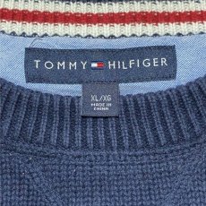 画像6: 「Tommy Hilfiger(トミーヒルフィガー)」ネイビー ローゲージ クルーネック コットンニット (6)