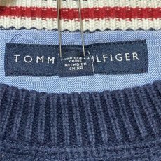 画像7: 「Tommy Hilfiger(トミーヒルフィガー)」ネイビー ローゲージ クルーネック コットンニット (7)