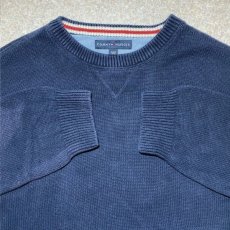 画像8: 「Tommy Hilfiger(トミーヒルフィガー)」ネイビー ローゲージ クルーネック コットンニット (8)