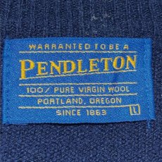 画像5: 「PENDLETON(ペンドルトン)」ワンポイント EDI ラムズウール ピュアヴァージンウール Vネック ハイゲージ ニット (5)