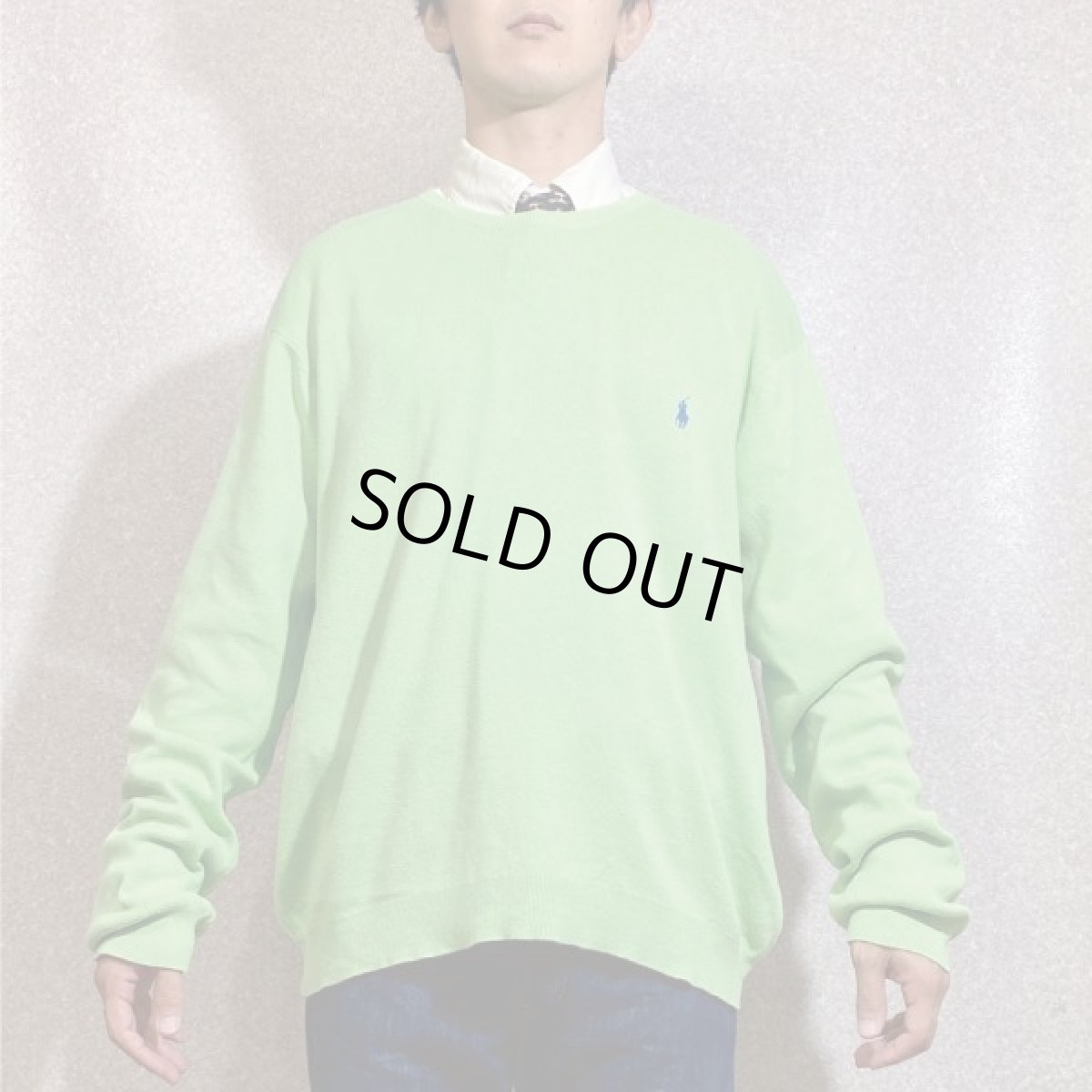 画像15: 「Polo RALPH LAUREN(ポロ ラルフローレン)」ピマコットン ポニー刺繍 クルーネック グリーン ニット (15)