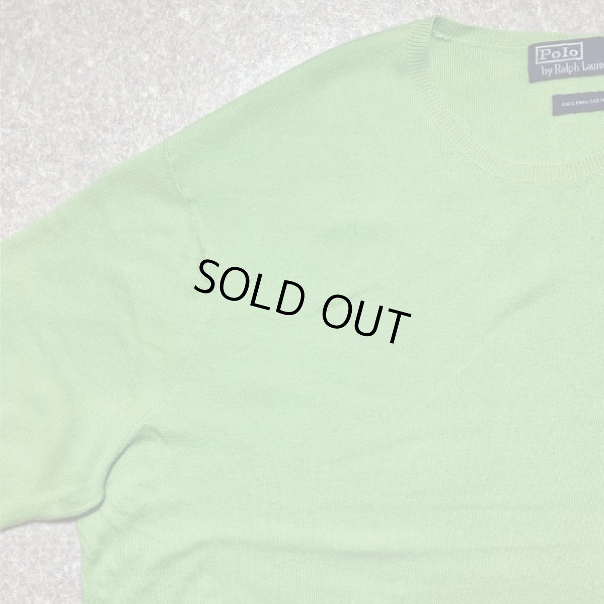 画像2: 「Polo RALPH LAUREN(ポロ ラルフローレン)」ピマコットン ポニー刺繍 クルーネック グリーン ニット (2)