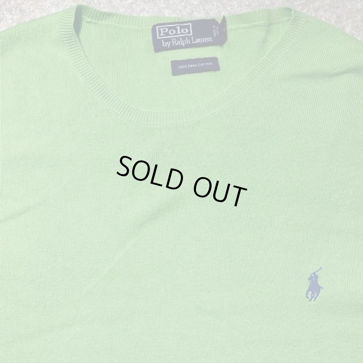 画像3: 「Polo RALPH LAUREN(ポロ ラルフローレン)」ピマコットン ポニー刺繍 クルーネック グリーン ニット (3)