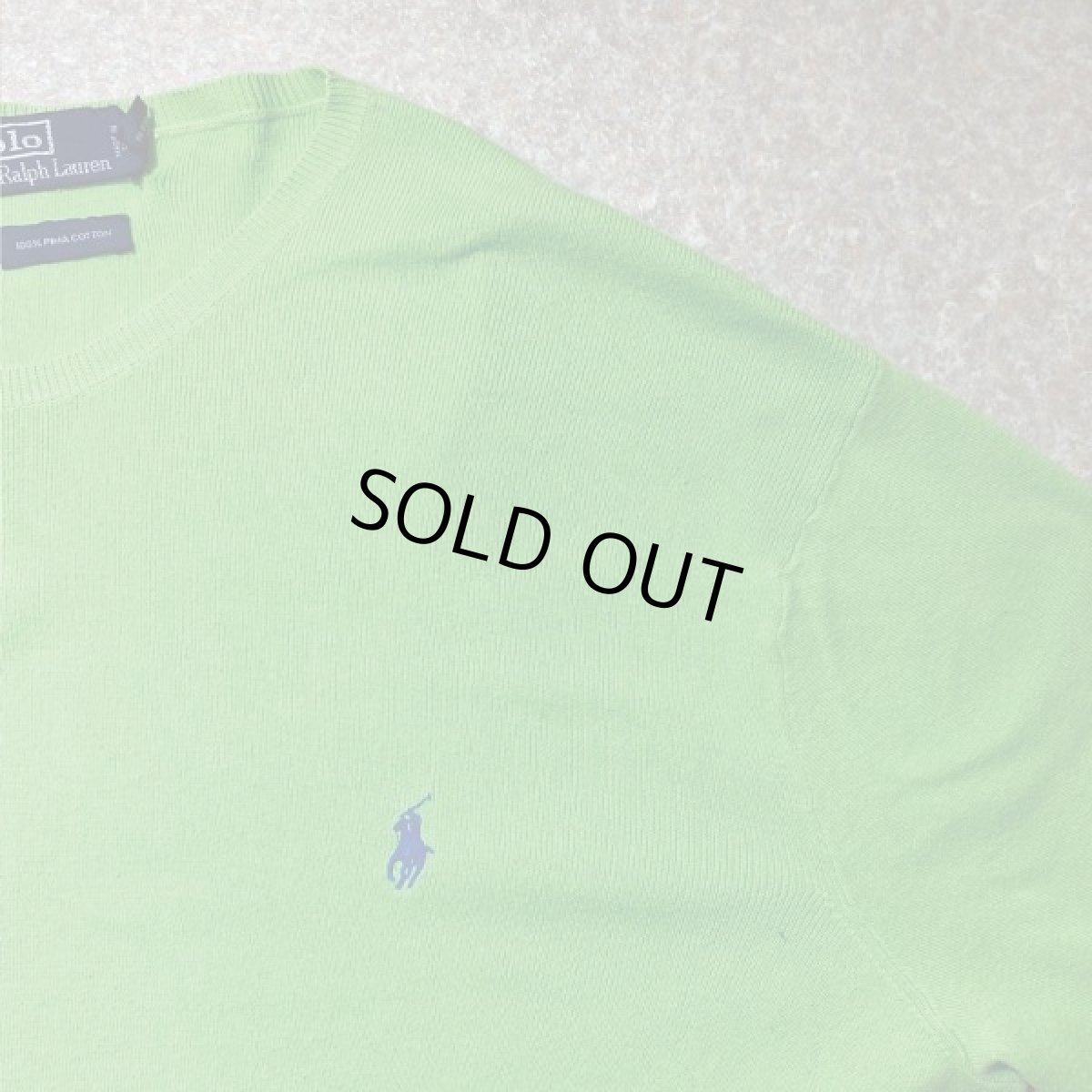 画像4: 「Polo RALPH LAUREN(ポロ ラルフローレン)」ピマコットン ポニー刺繍 クルーネック グリーン ニット (4)