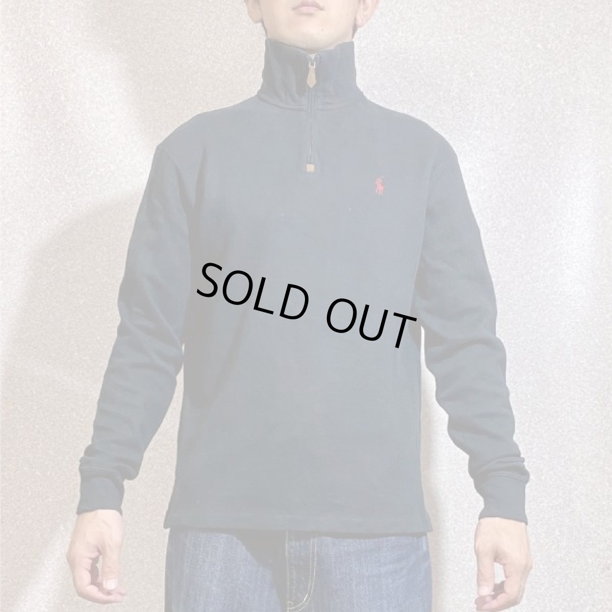 画像15: 「Polo RALPH LAUREN(ポロ ラルフローレン)」ハーフジップ ポニー刺繍 ブラック コットン ニット (15)