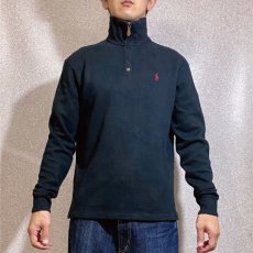 画像15: 「Polo RALPH LAUREN(ポロ ラルフローレン)」ハーフジップ ポニー刺繍 ブラック コットン ニット (15)