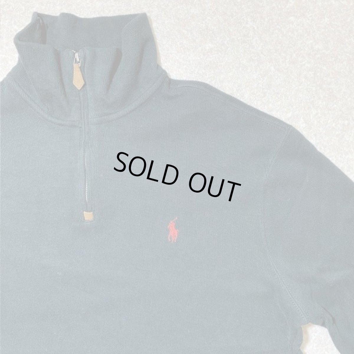 画像4: 「Polo RALPH LAUREN(ポロ ラルフローレン)」ハーフジップ ポニー刺繍 ブラック コットン ニット (4)