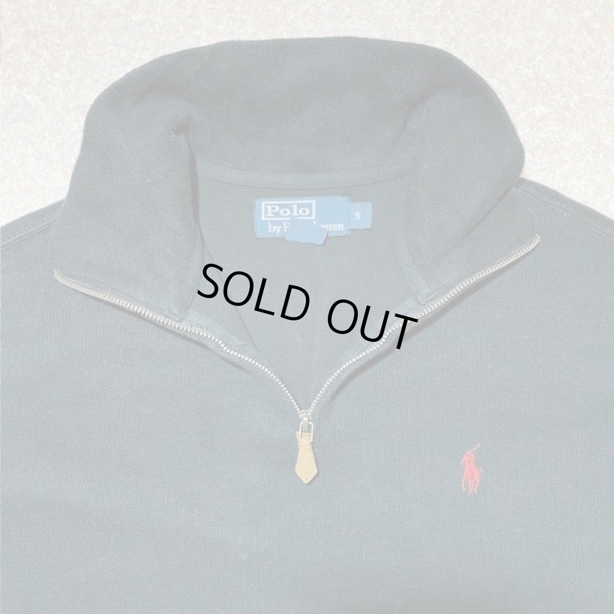 画像6: 「Polo RALPH LAUREN(ポロ ラルフローレン)」ハーフジップ ポニー刺繍 ブラック コットン ニット (6)