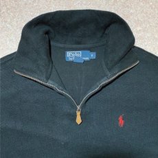 画像6: 「Polo RALPH LAUREN(ポロ ラルフローレン)」ハーフジップ ポニー刺繍 ブラック コットン ニット (6)