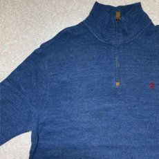 画像2: 「POLO RALPH LAUREN(ポロ ラルフローレン)」ポニー刺繍 ハーフジップ ネイビー ニット (2)