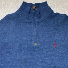 画像3: 「POLO RALPH LAUREN(ポロ ラルフローレン)」ポニー刺繍 ハーフジップ ネイビー ニット (3)