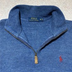 画像6: 「POLO RALPH LAUREN(ポロ ラルフローレン)」ポニー刺繍 ハーフジップ ネイビー ニット (6)