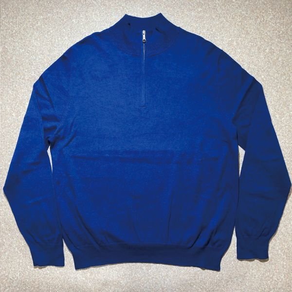 90s BROOKS BROTHERS ウールニットセーター ロイヤルブルー古着